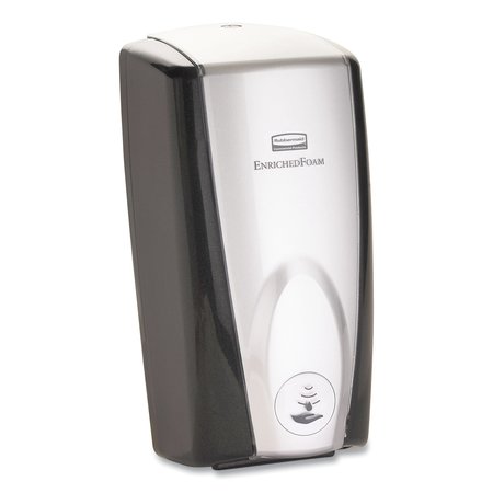 Rubbermaid Commercial AutoFoam Touch-Free Dispenser, 1100 mL, 5.2"x5.25"x10.9", Black/Chrome FG750411